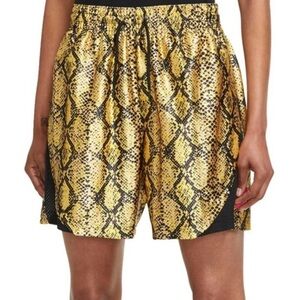 Nike Women's Gold Snake Print Athletic Shorts